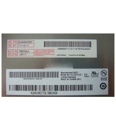 placa de controlador do pino do sinal LVDS 30 de 1080p VGA DVI com o painel M240HW01 V0 de 1920*1080 TFT 24inch lcd