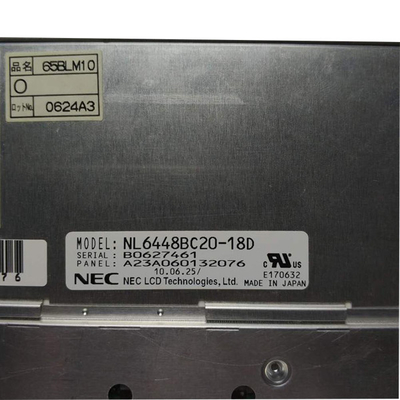 Painel da visualização ótica da polegada 640 (RGB) ×480 TFT LCD do original 6,5 de NL6448BC20-18D para o equipamento industrial