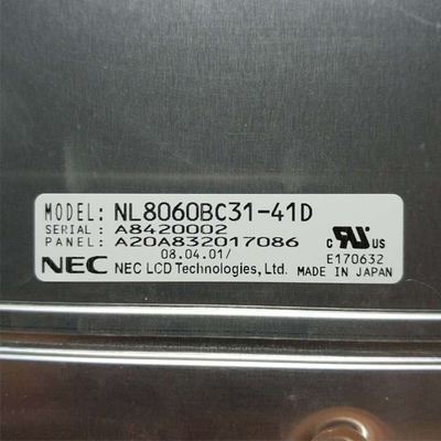12,1 tela NL8060BC31-41D da polegada 82ppi lcd para o painel industrial do lcd do tft para afiado