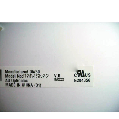 exposição do 350:1 262K CCFL LVDS B084SN02 V0 LCD de 8.4inch LCM 800x600 150