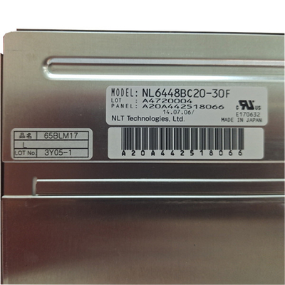 NL6448BC20-30F 6,5 exposição industrial de TFT 640*480 LVDS 20pin LCD da polegada para o NEC