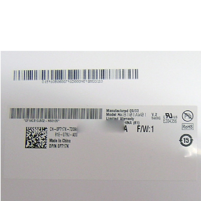 B101AW01 V0 HW5A AUO 10,1 polegadas com a tela de Resolution1024*576 Lcd