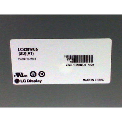 LC420WUN-SDA1 transmissivo normalmente preto video da parede do LCD de 42 polegadas