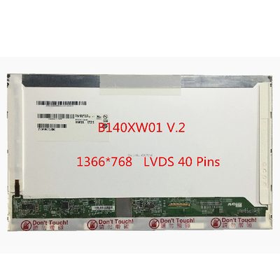 B140XW01 V2 LCD painéis de tela de laptop 262K 45% cores de exibição NTSC