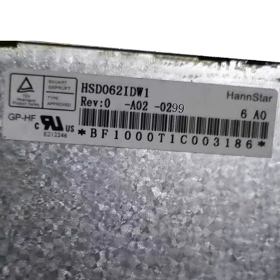 6,2 TELA HSD062IDW1-A02-0299 do PAINEL do LCD da definição da polegada 800*480