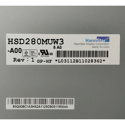 27.5 polegadas LCD Monitor Screen HSD280MUW3-A00 RGB 1920 × 1200 WUXGA 82PPI