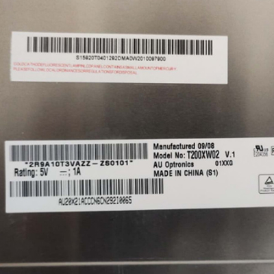 T200XW02 V1 LCD 30 pinos 78PPI Painel de exibição