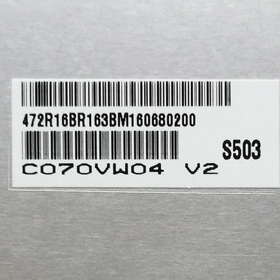 C070VW04 V2 Display original de 7,0 polegadas 800*480 133PPI para AUO TFT LCD