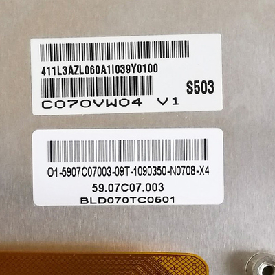 Tamanho 7,0 polegadas Original em estoque C070VW04 V1 LCD Display Panel