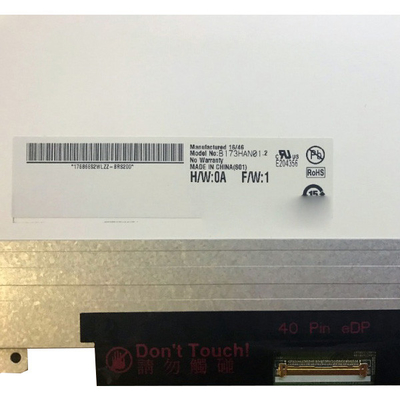 Tamanho 17,3 polegadas B173HAN01.2 3.3VTyp Transmissor TFT painel LCD