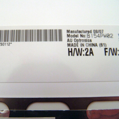 Novo B154PW02 V1 15,4 polegadas Espelho tela LCD de revestimento duro
