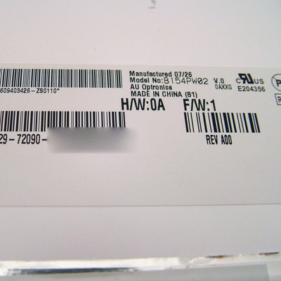 B154PW02 V0 tamanho 15,4 polegadas 1440*900 110PPI Ecrã LCD