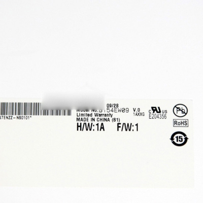 B154EW09 V0 15,4 polegadas 1280*800 98PPI Modo de cristal líquido