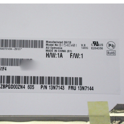 Tamanho 15,4 polegadas B154EW01 V8 30 pinos 3.3V Tipo LCD Moudle