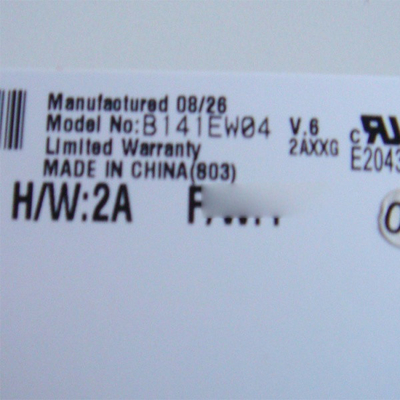 B141EW04 V6 14,1 polegadas 1280*800 LCD Display TFT-LCD SCREEN
