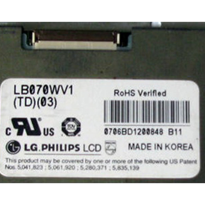 LB070WV1-TD03 7.0 polegadas LCD Display 800*480 LCD Panel Module