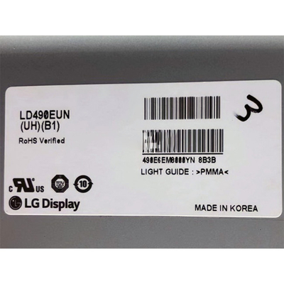 A montagem LCD da parede LD490EUN-UHB1 indica 1920×1080 iPS 49&quot;