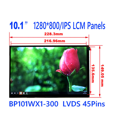 Bom preço BOE 10,1 PIN BP101WX1-300 RGB 1280x800 WXGA 149PPI do painel LCD 45 da polegada on-line