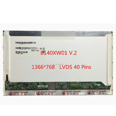 Bom preço B140XW01 V2 LCD painéis de tela de laptop 262K 45% cores de exibição NTSC on-line